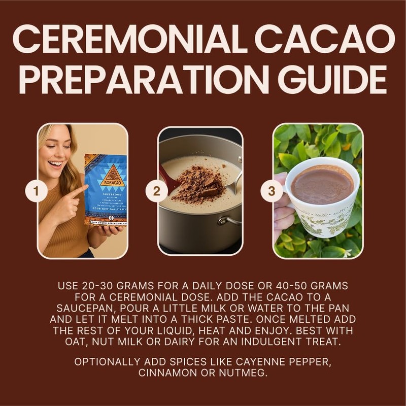KORACAO Instant Ceremonial Cacao |Superfood