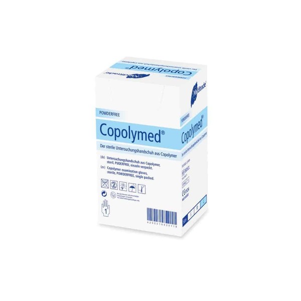 Meditrade 8091S Copolyme Sterile Examination Gloves Packed in Pairs, Sterile,