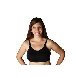 Serenity Comfort Nursing Bra with Seamless Healing Pocket and Removable Molded Pads-Medium by Nizo Wear (Large, Black)