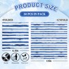 FYSUIMU 50Pcs Navy Blue and White Stripe Paper Napkins Striped