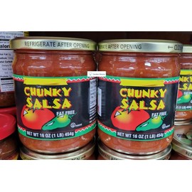 Trader Joe Chunky Salsa Fat Free 16oz 454g (Two Bottles)