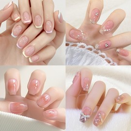 Kisssmith self-nail tip attachment nail art 4 types x 24p, 1 piece, mixed colors / 키스미스 셀프네일팁 붙이는 네일아트 4종타입 x 24p, 1개, 혼합색상