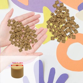 Polymer Clay Beads for Bracelet Making Kit Anklets Necklace Jewelry Earring Making DIY Crafts Hair Braiding Key Chains Ornaments Decorations Birthday (Brown)