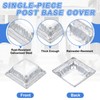 uxcell 6Pcs Post Base Cover, 2.5"x2.5" (Internal Size 1.3"x1.3") Metal