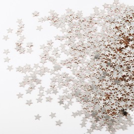 Star Foil Confetti - 30g Silvery Star Confetti Metallic Glitter Foil Confetti for Birthday Party Wedding Festival Event or Celebration DIY Craft.