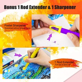 PENTRISTA Oil Pastel Chalk Set, 48 Colours Oil Pastels Soft Pastel Colours for Mixing Layers Shading, Art Supplies for Artists, Beginners, Students, Art Painting Drawing, Oil Pastels