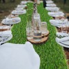 GLOBREEN Artificial Grass Table Runner, Greenery Faux Turf Table Centerpiece