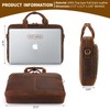 Jack&Chris Leather Briefcase for Men,Business Travel Laptop Messenger Bags