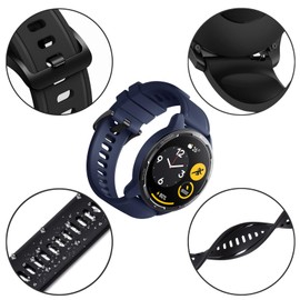 Soft Silicon Watch Band Compatible with Xiaomi Watch S1 Active & Watch S1 - Strap Replacement for Man Woman Multi-Color Set More Packs for changing your Mi Smartwatch/Mi Watch Color Sport (Set-A)