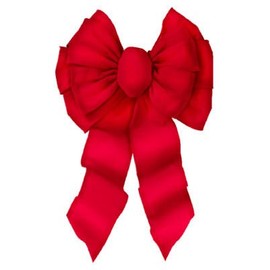 HOLIDAY TRIM 7372 11LP Velvet Bow for Decoration, Deluxe Red