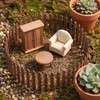35 Inches Fairy Garden Mini Fence Miniature Wooden Fence Decor