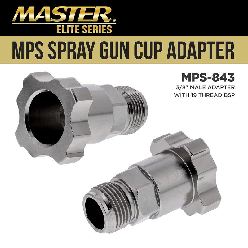 Master Elite Paint System MPS Spray Gun Cup Adapter 843