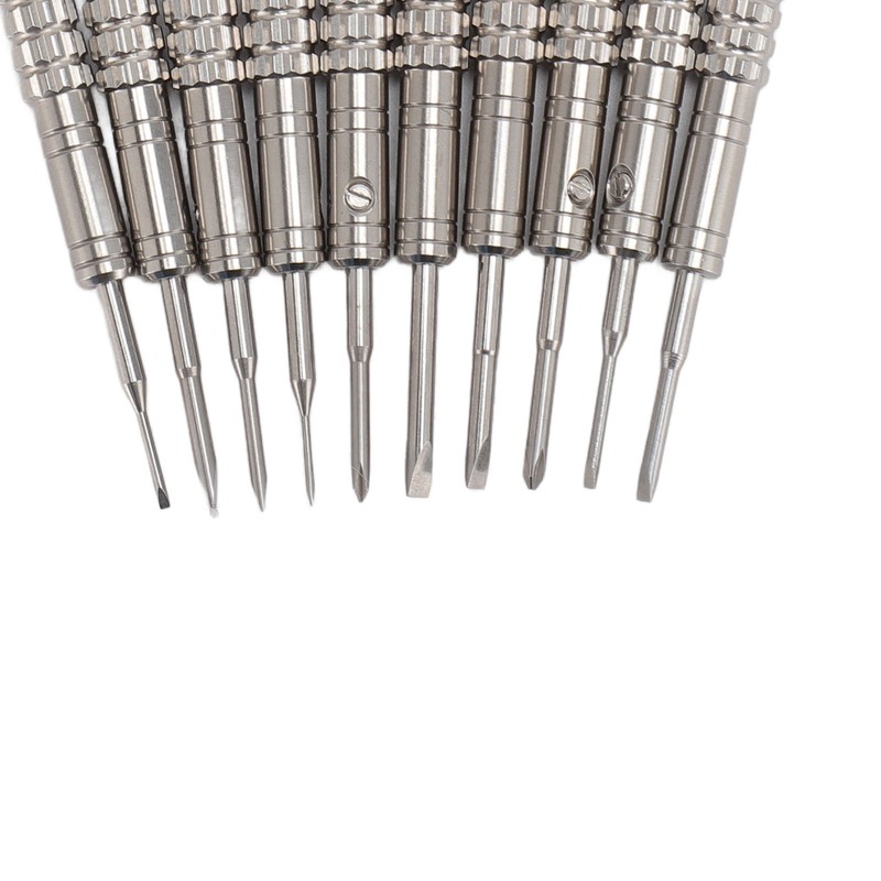 10pcs Screwdriver Kit for Watches Flat Blade Slotted Screwdriver with
