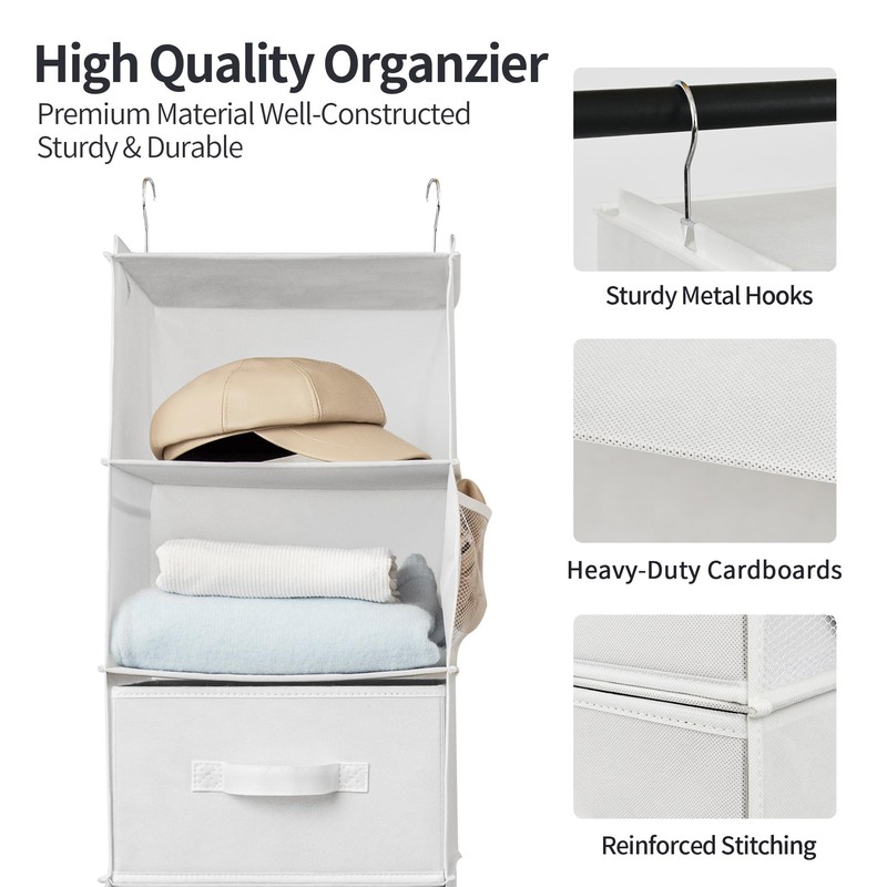 GRANNY SAYS 6-Shelf Hanging Organizer for Closet, Separable to 2