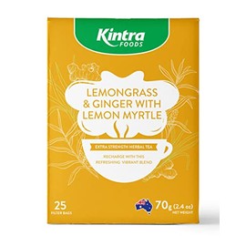 Kintra Foods Lemongrass, Ginger & Lemon Myrtle Herbal Tea 25 Teabags, 65 g