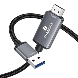 THANDBLE USB to HDMI Adapter Cable 10FT, 1080P 60Hz USB A 3.0 to HDMI Adapter for Monitor, TV, Projector, Compatible with Mac OS Windows 7/8/10/11 - Requires Driver Installation