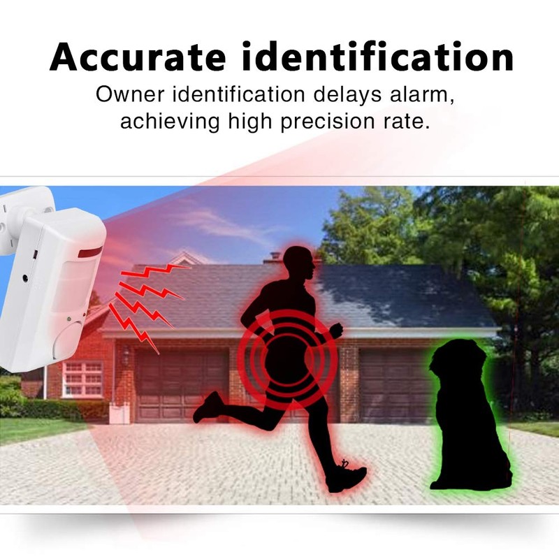 105dB Wireless Alarm System Infrared Motion Detector Home Security Wall