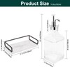 BathAce Coffee Syrup Dispenser for Coffee Bar, Clear Glass Syrup