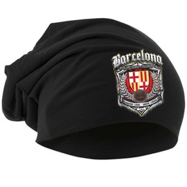 Uglyshirt87 Forever Barcelona Hat | Knitted Beanie Hat Logo Hat City, Black print: multi-coloured