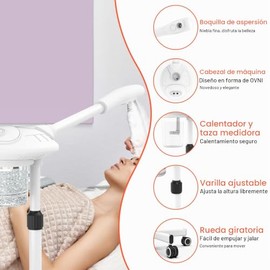 TASALON - Vapor facial profesional con ozono, vapor de ozono facial profesional para piel limpia, poros firmes, vaporizador esteticista para uso en el