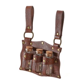 Haiki Medieval Potion Holder Cork Potion Bottle Cosplay Accessories Historical Belt for Renaissances and Fantasy Role Playing