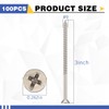Otoolling 100 Pack Satin Nickel Wood Screws #9 Extra Long