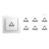 Bells Sticker Set of 6 Stickers Bell Doorbell Alarm (RP1/2)