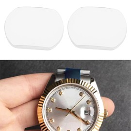 EMSea 2 x Watch Calendar Lens Replacement 5.5x4.5mm Sapphire Bubble Calendar Lens Clock Date Calendar Magnifier Square
