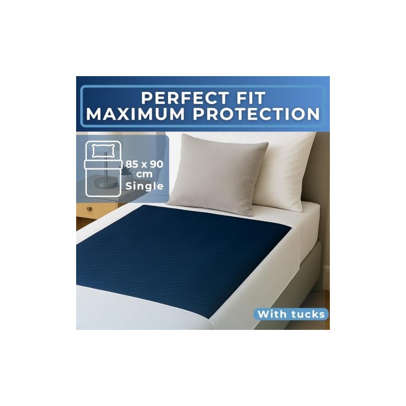 2 x Easy Care Solutions Washable Bed Pad Protector with