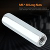 5pcs M6×40 Long Rod Nut, Hex Coupling Nut, M6*40 Zinc-Plated