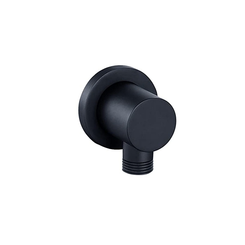 ENKI L09 Brass Matte Black Hand Shower Outlet Wall Valve
