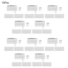 10Pcs Clip de abrazadera de vidrio de acero inoxidable Soportes de estante de vidrio Soporte Clip de fijación de soporte Accesorios de hardware para el hogar para puerta de gabinete de vidrio