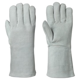 Pioneer V5050500-L Lined Welder's Cow Split Leather Glove, Grey, L