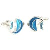 Salutto Men's Blue Angel Fish Cufflinks with Gift Box