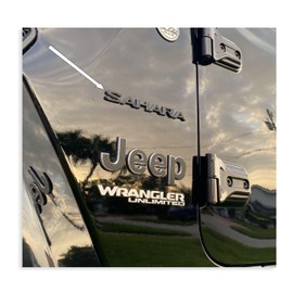 Sahara Fender Emblem Overlay Decal Stickers- 2018-2024 Wrangler Sahara- (Color: Carbon Fiber)