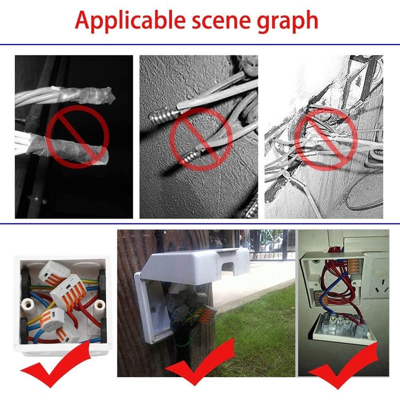 CESFONJER 2 Port Cable Connectors, Lever Compact Plug-In Terminals (33