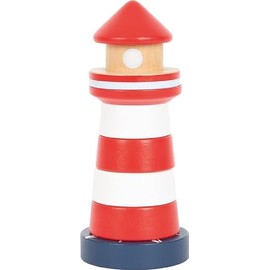small Foot Stacking Tower Lighthouse Large Ocean, Made of FSC 100% Certified Wood, Plug-In Game for Children from 1 Year, 12454