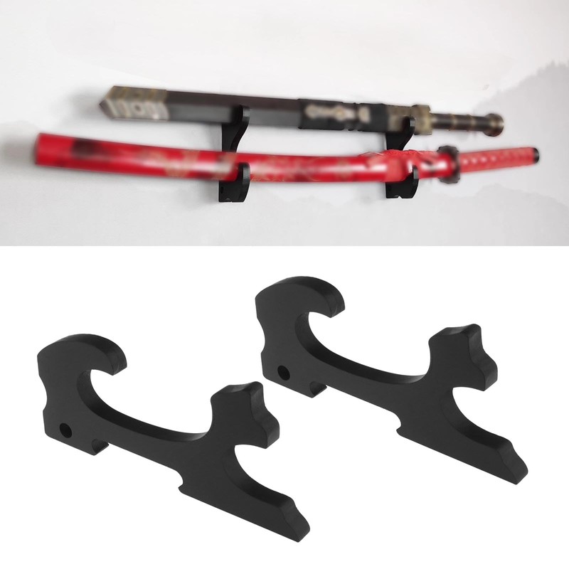 VGOL 2PCS 18x7.8cm 2 Layer Wall Mounted Sword Rack Wall