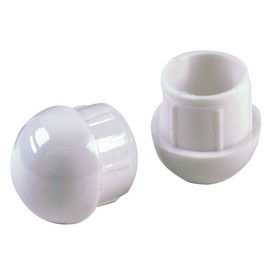 Shepherd Hardware 3015 Round Internal Patio Furniture Dome Insert Tips, 1-Inch, 4-Pack, White