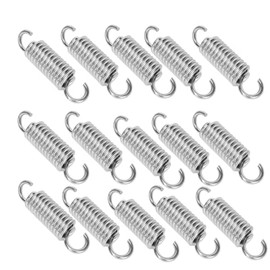 Pack of 15 Stainless Steel Double Hook Tension Spring 304 Stainless Steel Compression Springs 1.2mm x 8mm x 30mm Tension Spring with Steel Hook