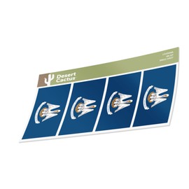 Desert Cactus Louisiana State Flag Sticker Pack of 4 LA Decal for Window Laptop Computer Vinyl Car Bumper Scrapbook
