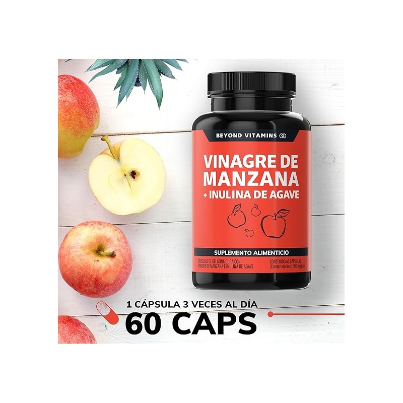 Vinagre de Manzana + Inulina de Agave | 60 Cápsulas