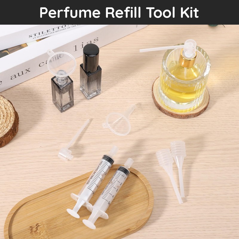 Segbeauty 5ml Perfume Refill Tool Kit, 8pcs Plastic Clear Perfume