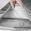 2 Pack Grey Satin Pillowcases for Hair and Skin, Softer