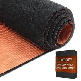 Heavy Duty Oil Spill Mat, Garage Floor Mat, 59" x 70" Waterproof Backing Oil Absorbent Pads, 1/5" Thick Reusable Under Auto Repair Mat for Garage Floor Surface Protection-Black