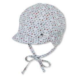 Sterntaler Boys' Peaked Cap 1602121 Peaked Cap with Ties, turquoise