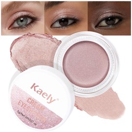 evpct Kaely Cream Eye Shadow Circle Pallette Eyeshadow Brightener, Champagne Shimmer Eye Shadow Applicator Palette Makeup Long Lasting Waterproof sombra negra para ojos para ojos brillantes 17