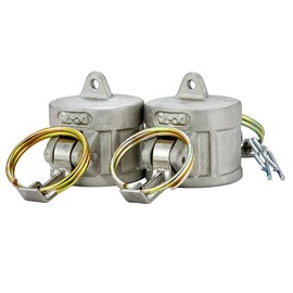 2 pcs Aluminum Camlock Fittings (3/4" Part DC) Cam Groove Hose Fittings Dust Cap