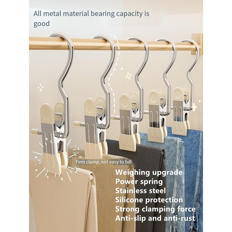 10/30/50Pcs Space-Saving Clothespin, Upgrade Double Head Clamp Dipped Hanger for