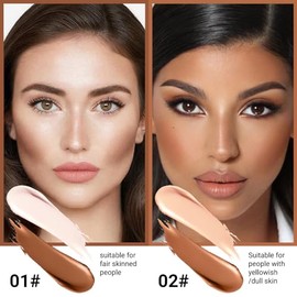 evpct- Juego de maquillaje en barra de contorno de 4 colores, corrector, bronceador, crema, paleta de contorno, maquillaje de contorno